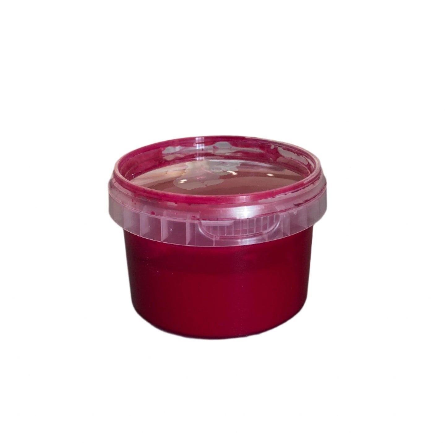 Venetian plaster magenta pigment being mixed into Marmorino plaster
