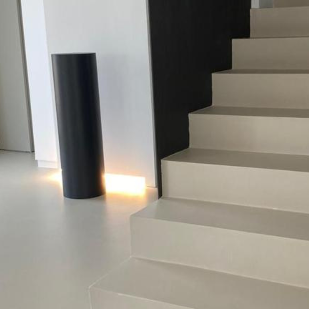 Micropox Microcement application on stairs