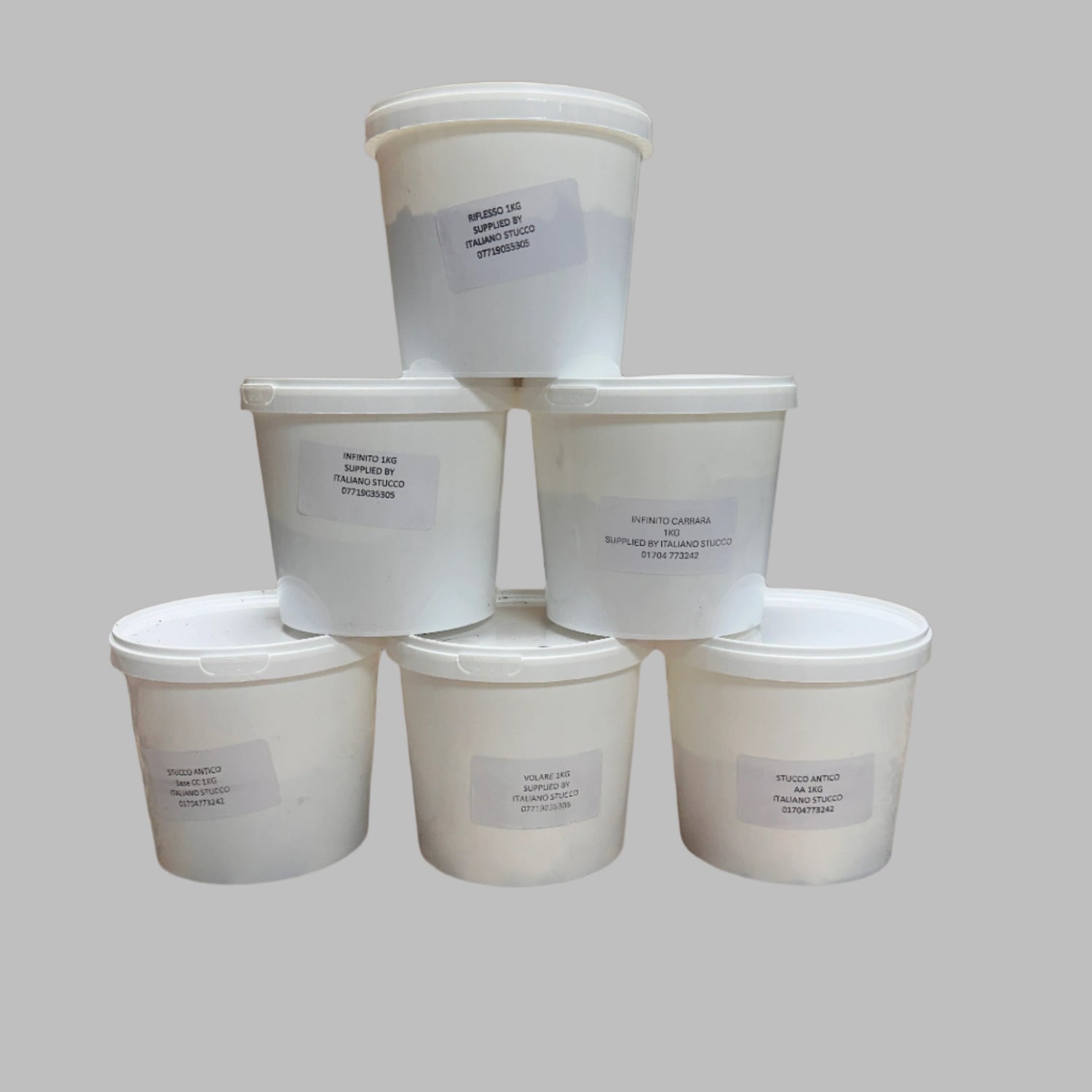 Venetian plaster tester pots